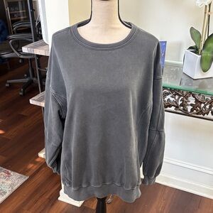 Aerie Charcoal Oversized Sweatshirt size Medium
